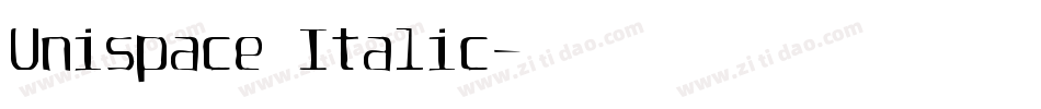 Unispace Italic字体转换